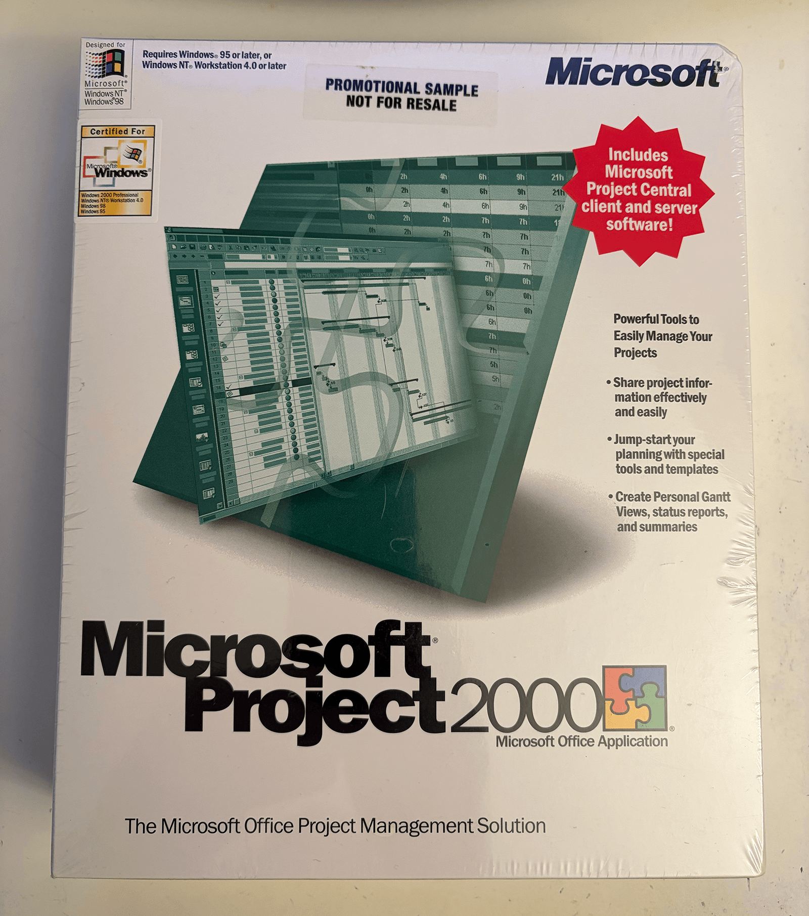 Microsoft Project 2000 product box