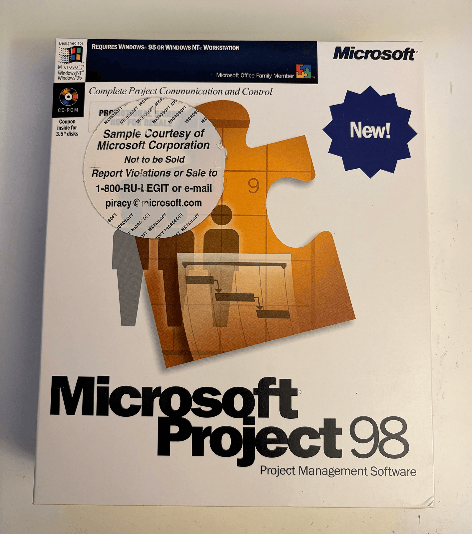 Microsoft Project 98 product box