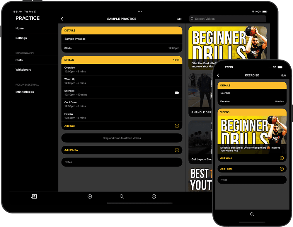 InfiniteHoops Practice app