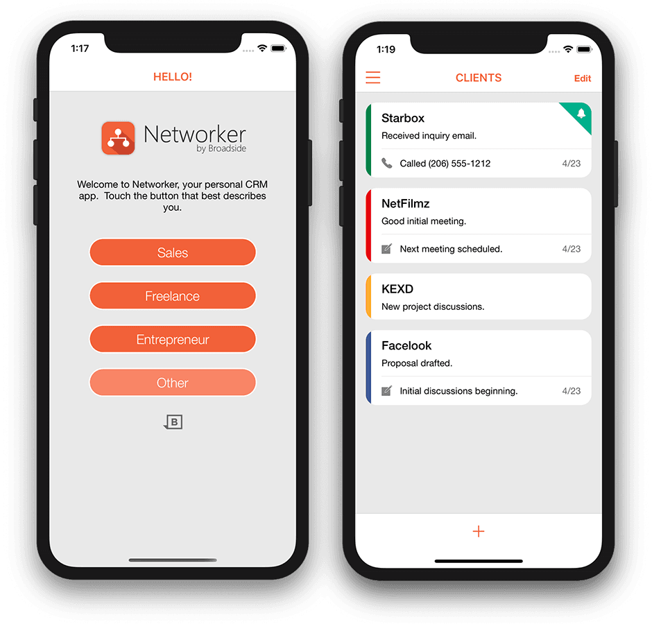 Networker personal CRM app