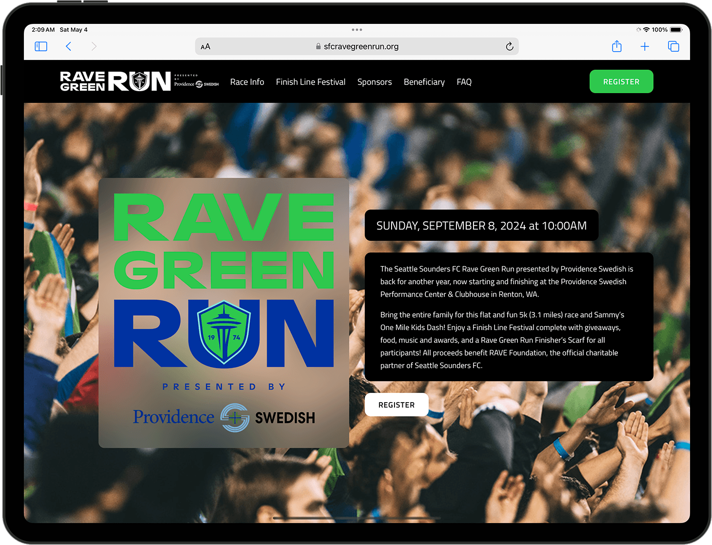 RAVE Green Run website